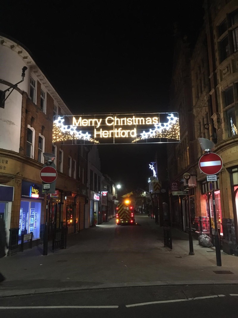 Christmas Lights on Maidenhead Street Hertford