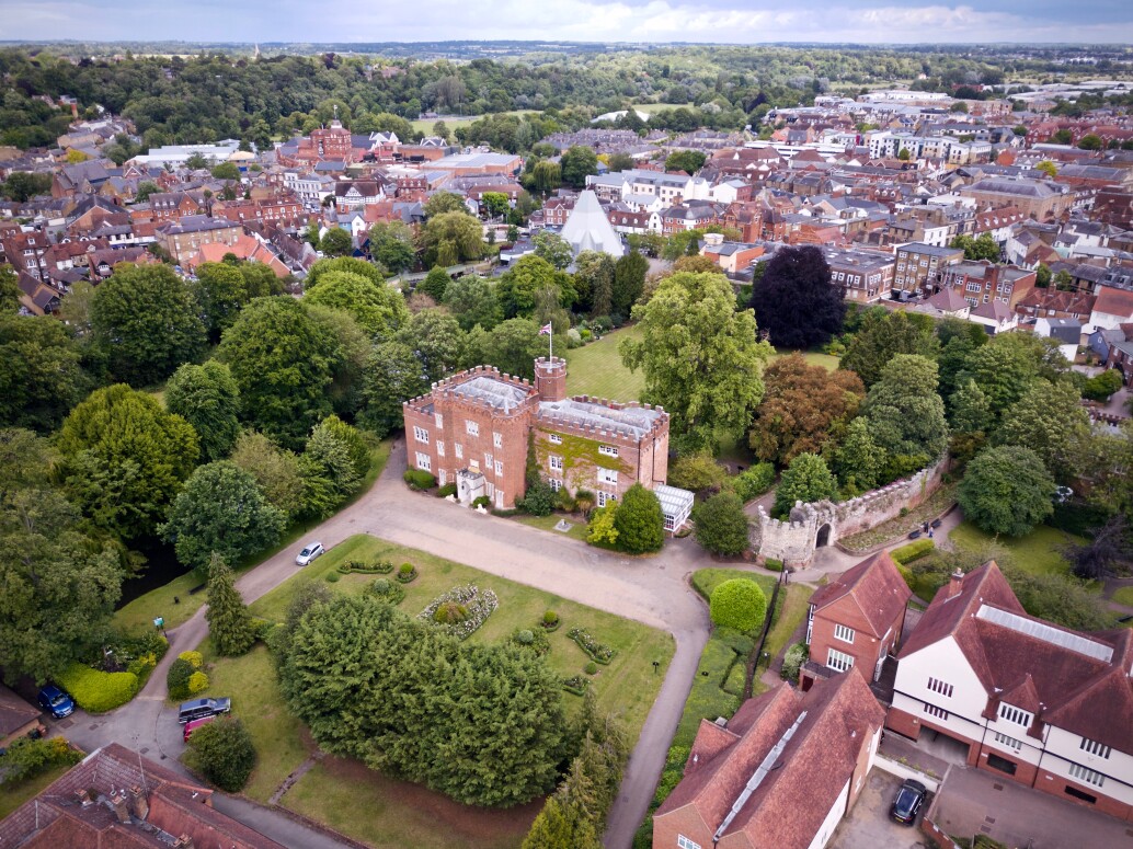 Hertford Castle from above
