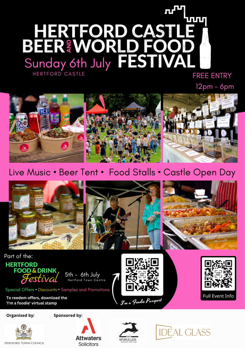 Hertford Castle Beer & World Food Festival on 6th July