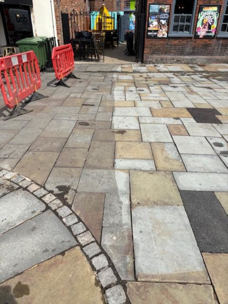 Salisbury Square during cleaning