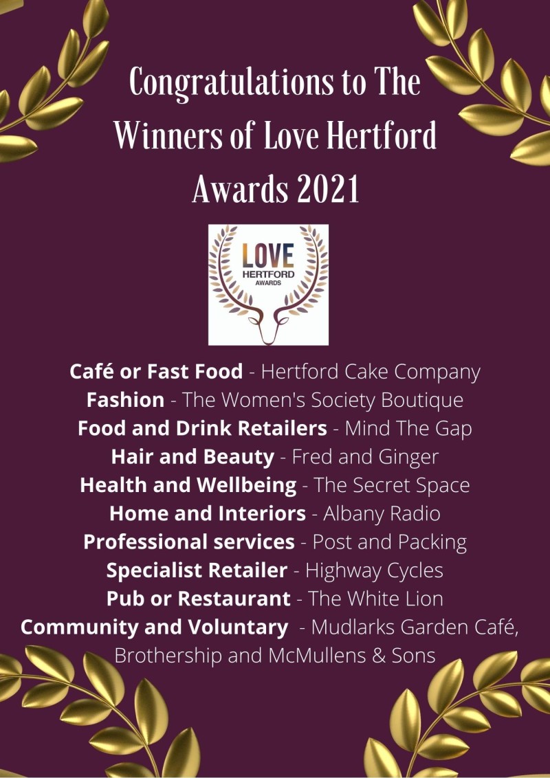 Love Hertford Awards 2021 winners