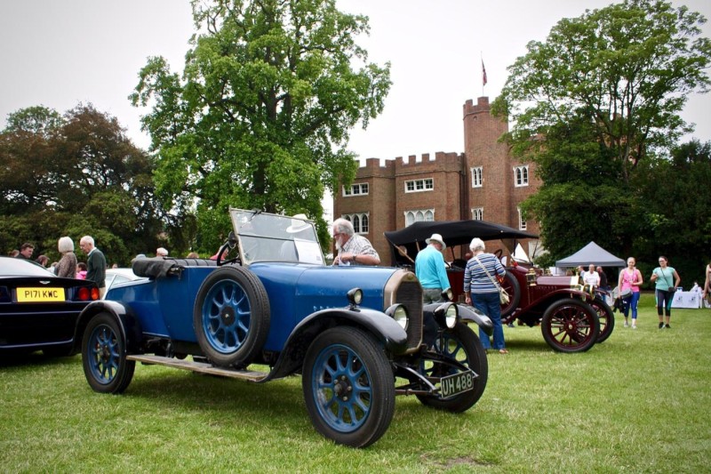 Cars on the Castle lawn