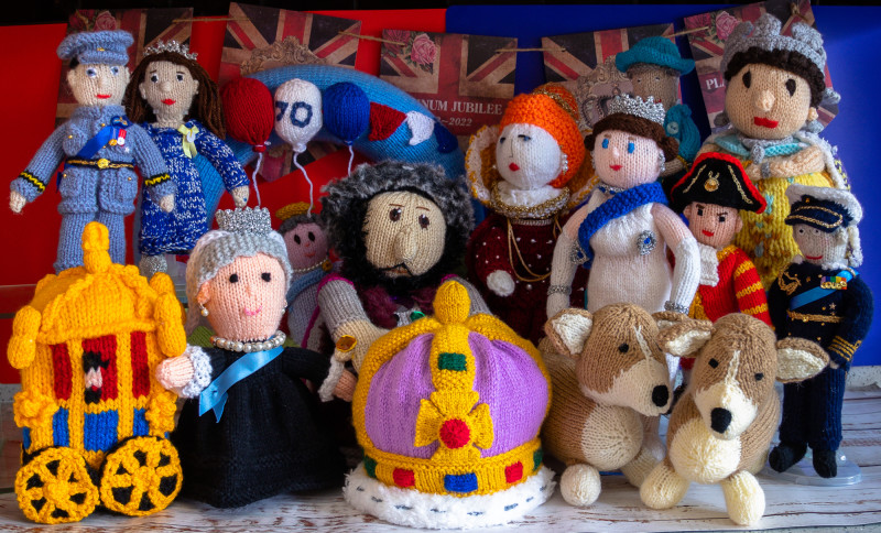 Image of knitted Royal characters