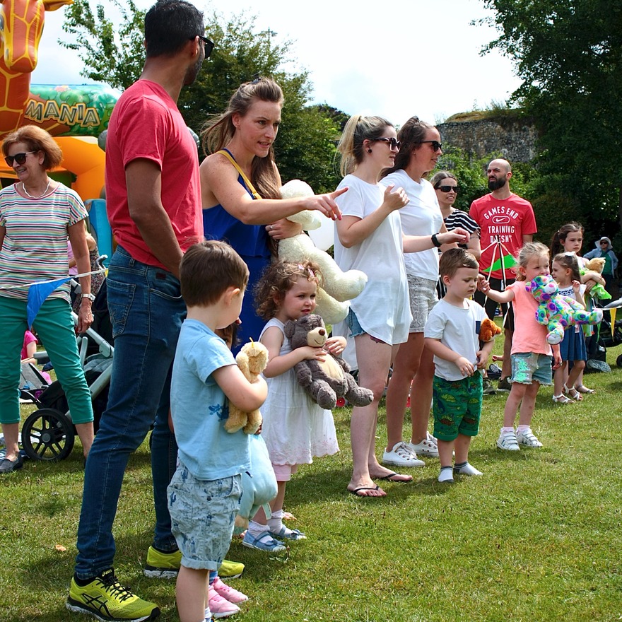 Children with teddies