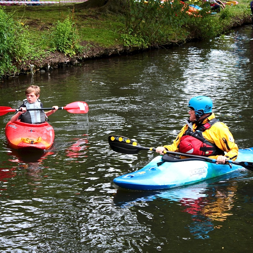 Kayaking on the river