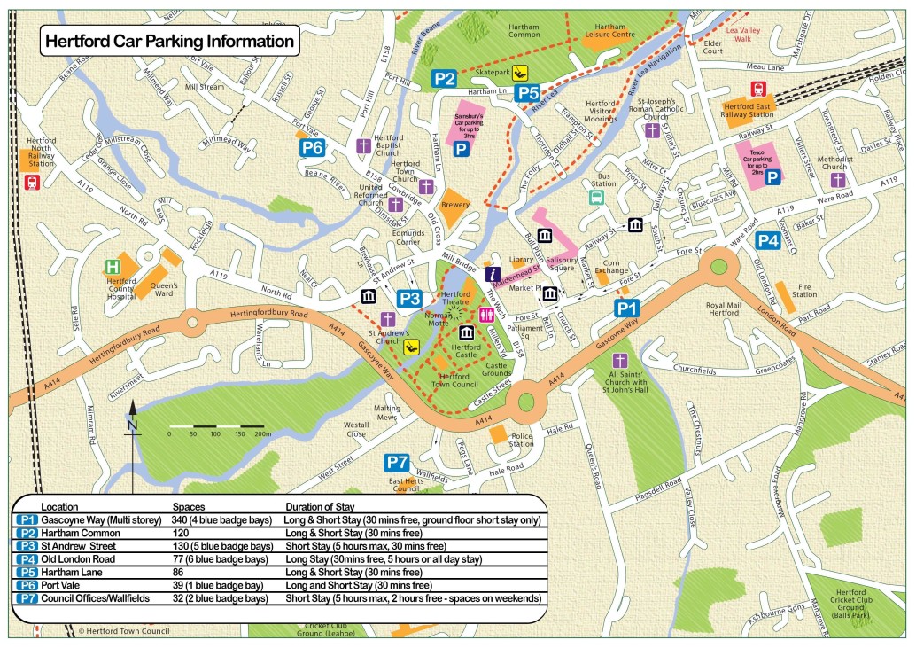 Public Parking in Hertford